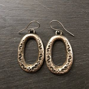 Cast base metal and stainless steel earrings
